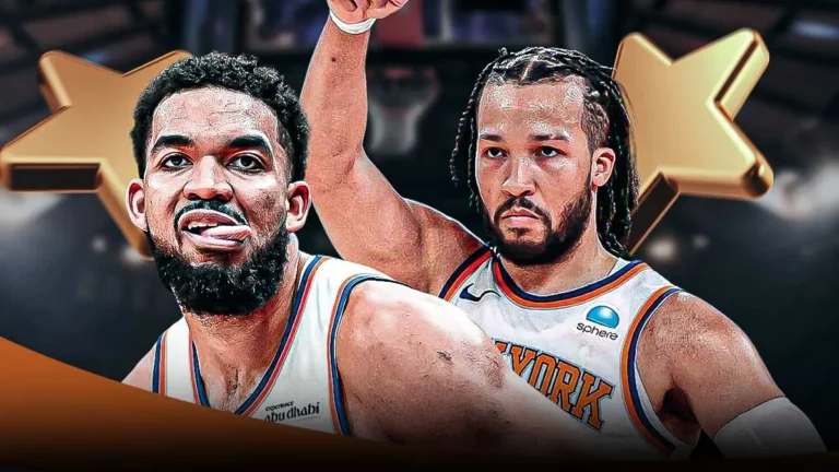 Jalen Brunson and Karl-Anthony Towns